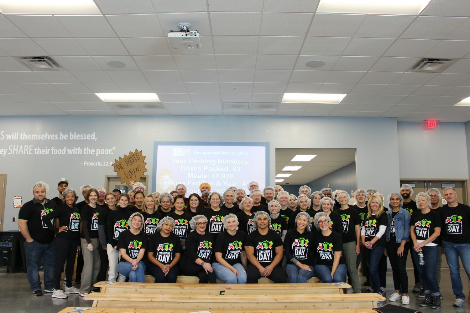 Our second annual CoreGiving day of service, in which employees came together to provide meals to those in need.