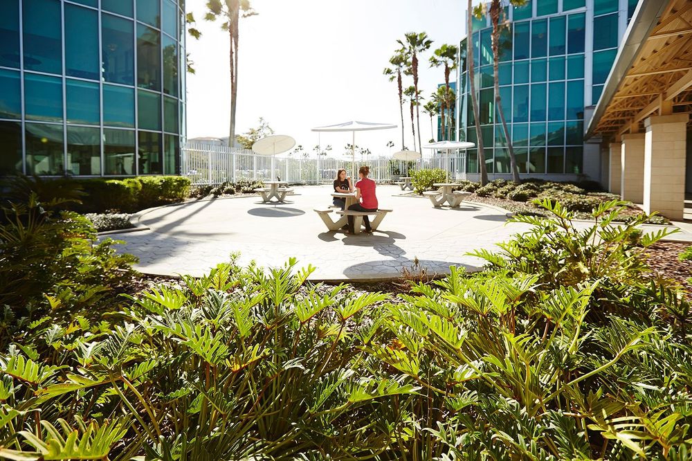 Outdoor meeting space