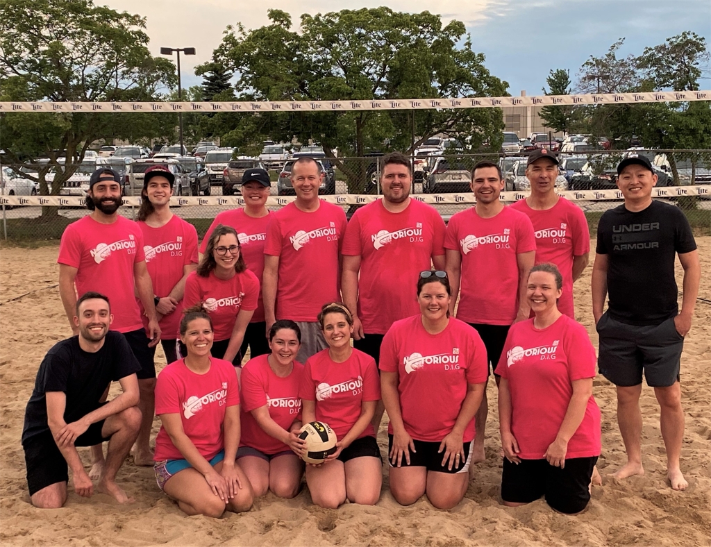 Our summer volleyball league is always a big hit!