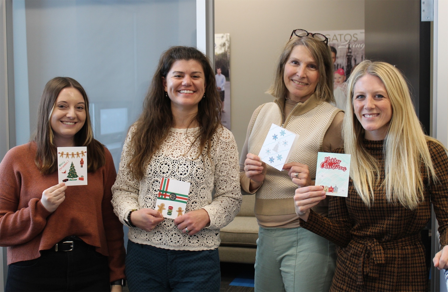 BVM staff decorated holiday cards for local seniors in coordination with Eras Senior Network.