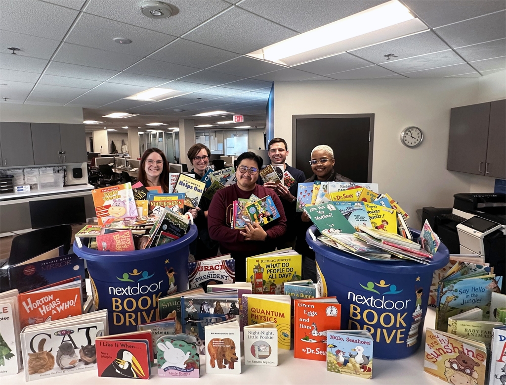 We donated over 200 books to Next Door Milwaukee's Kids for Books program!