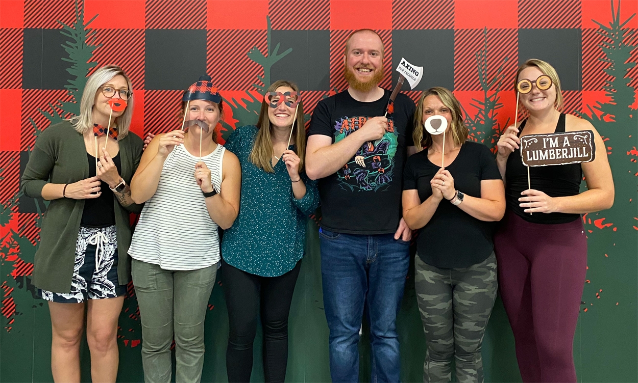 Axe throwing fun for Nordic's Consulting Services team.