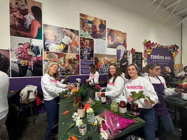 Acts of kindness are a favorite for Knoxville team members, including groups that volunteer for Random Acts of Flowers, a nonprofit that "recycles" donated flowers, arranging and delivering them to local hospitals.