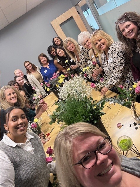 Pinnacle associates use activities like creating flower bouquets as a way to connect personally with one another.jpg