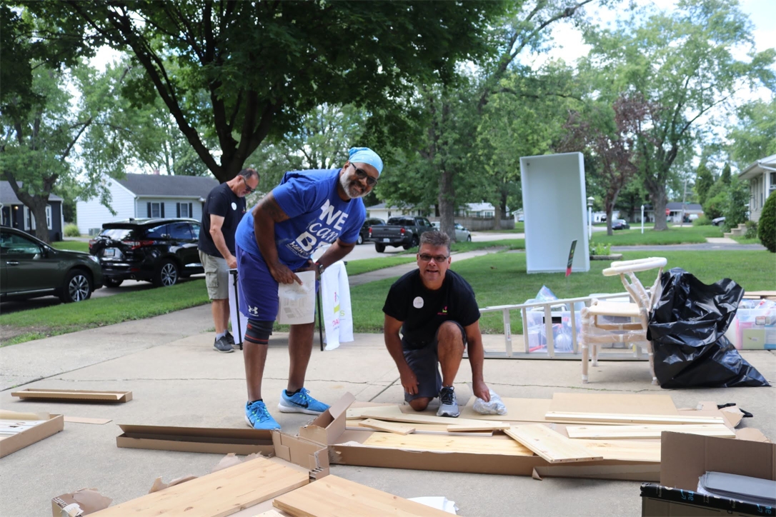 Colleagues help Special Spaces with a dream bedroom makeover for a sick child during a paid day off to volunteer.