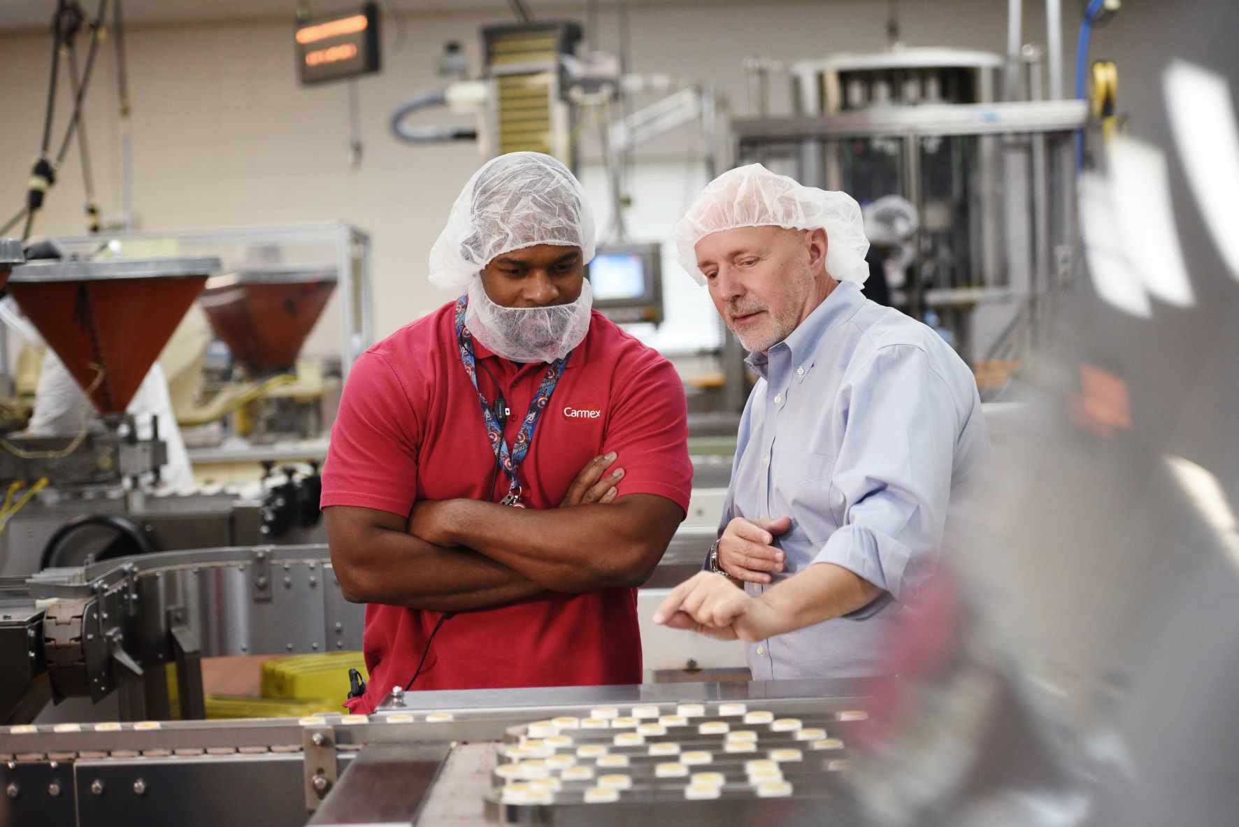 Working together on the manufacturing floor.