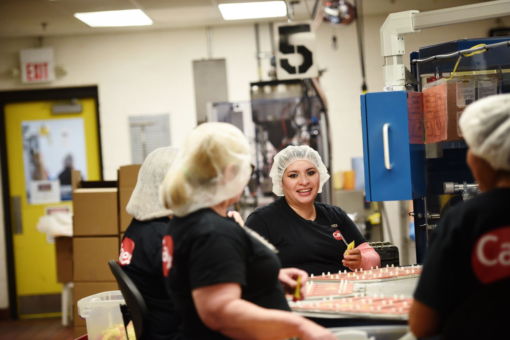 Production team hard at work.