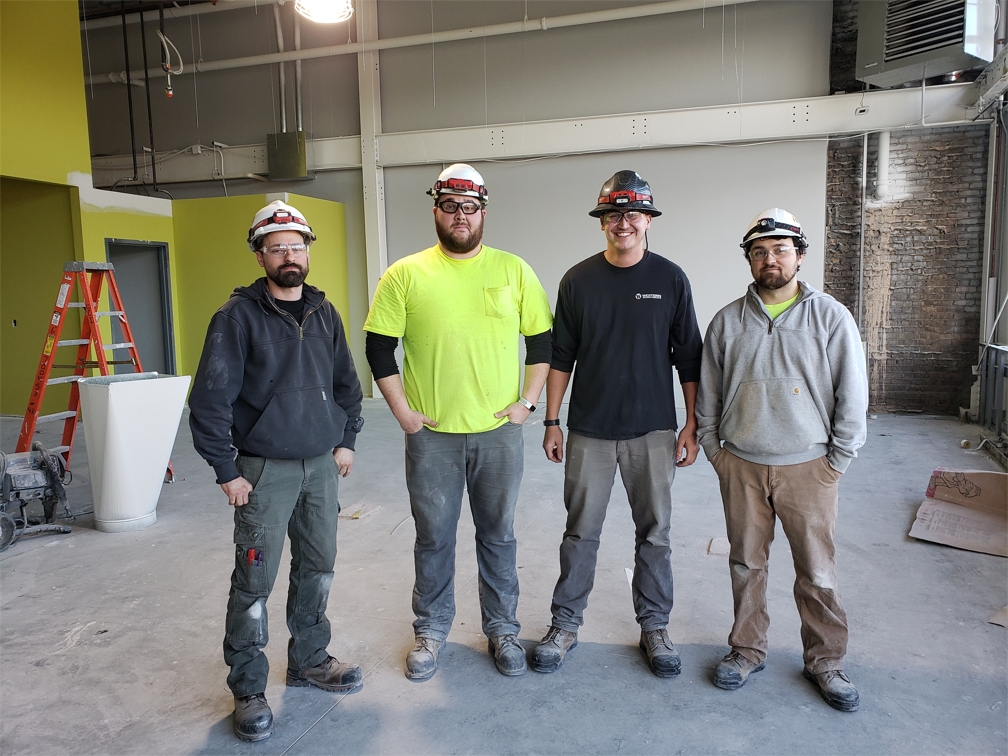 Electricians on a jobsite