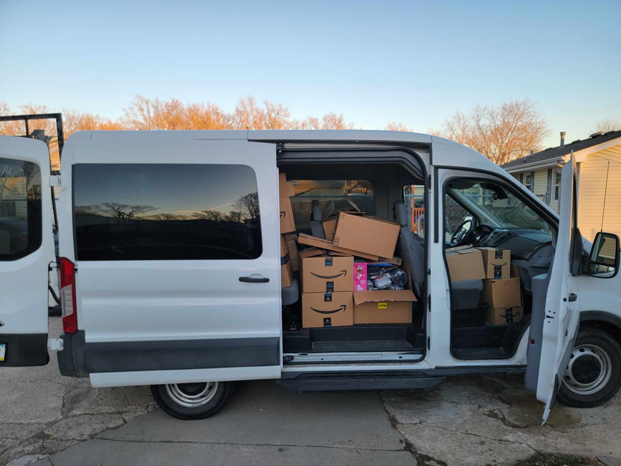 Filling the Van for Adopt-A-School