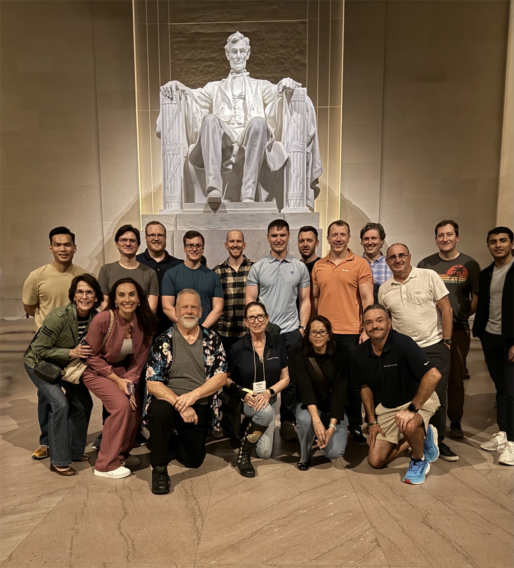An evening visit to the Lincoln Memorial with our team