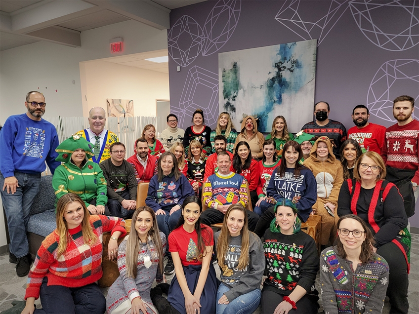 Tapper's annual ugly holiday sweaters for charity day