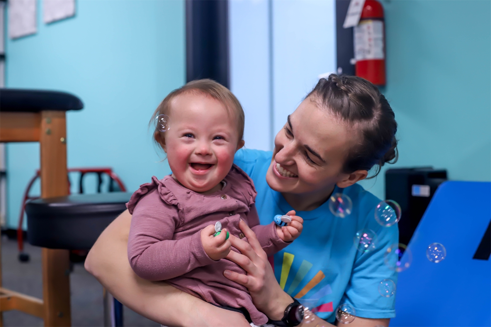 What could be more fun than snuggles and bubbles in OT?!