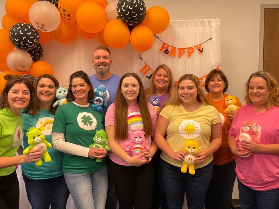 Care Bears with Staff