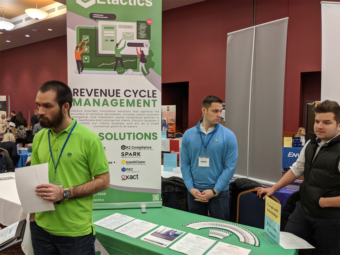 Etactics attended The University of Akron's career fair in February, 2020.