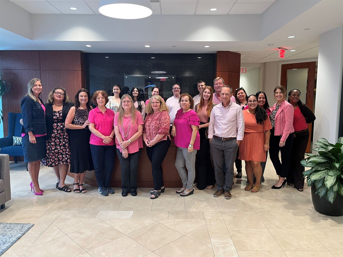 ZKS employees supporting Survivors on Wear PINK Day