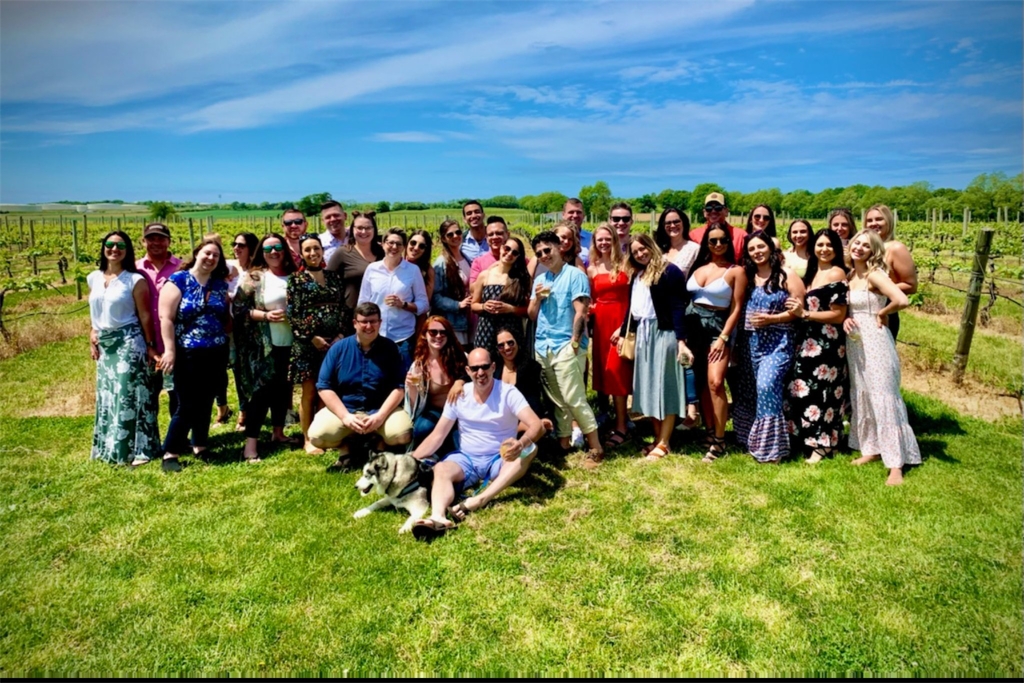 Team visit to Long Island Wine Country.
