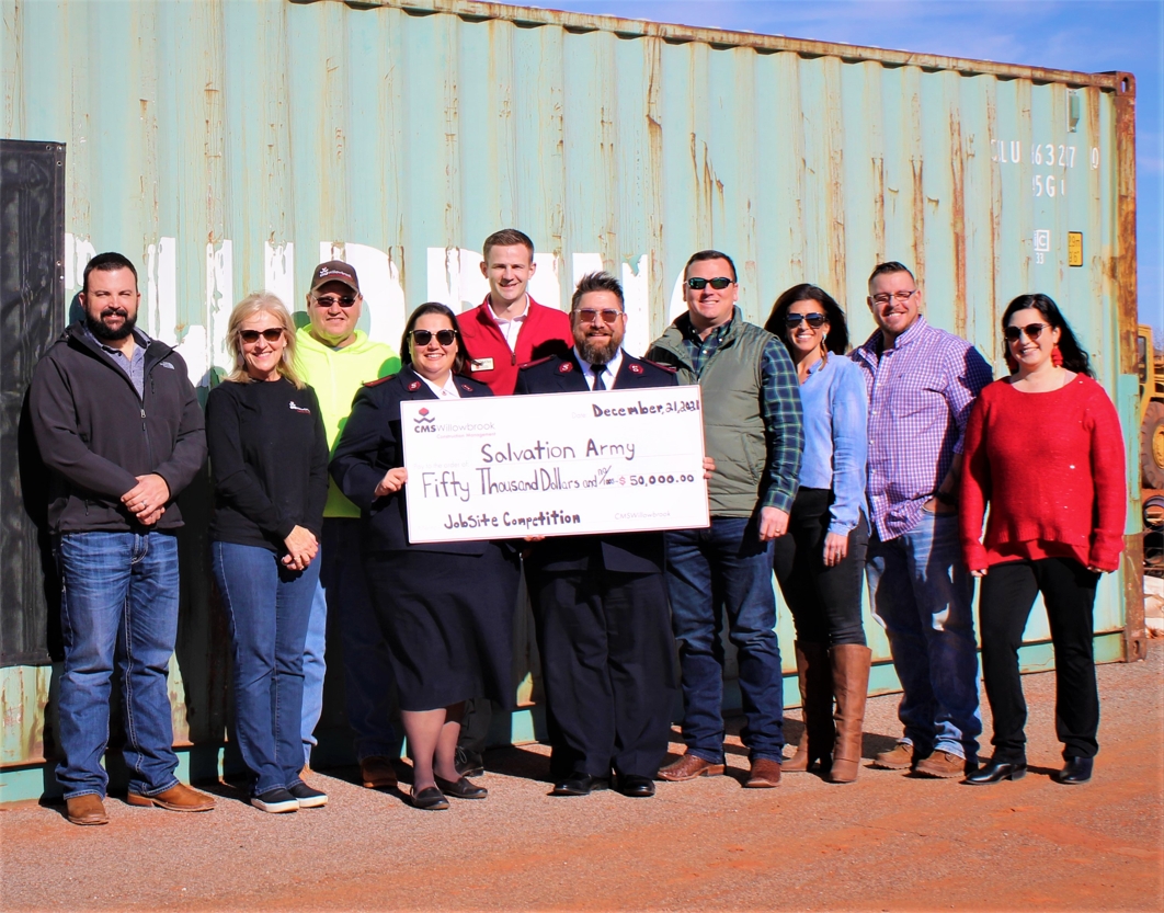 CMSWillowbrook Jobsite Competition Fundraiser Donates to Salvation Army 3.jpg