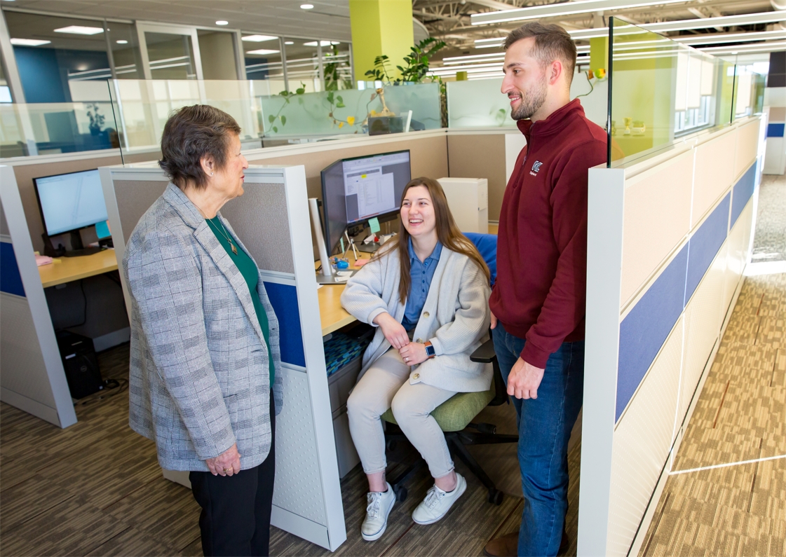 Conversation with Kim Lobdell, CEO, Shelby Hiltgen, and Jack Hafemann.