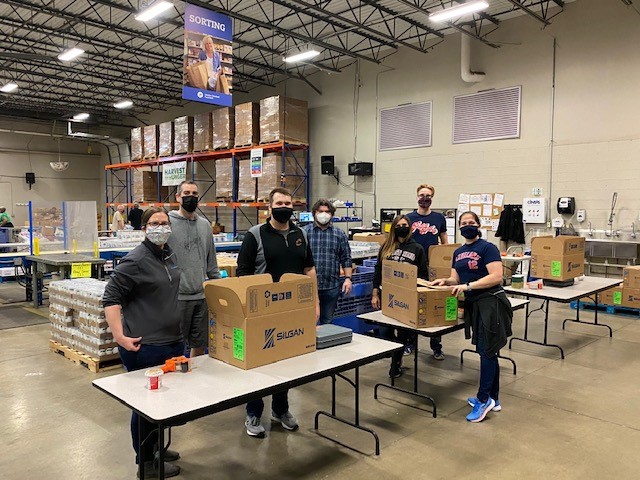 ChoiceLocal Team Members volunteering at the Cleveland Food Bank