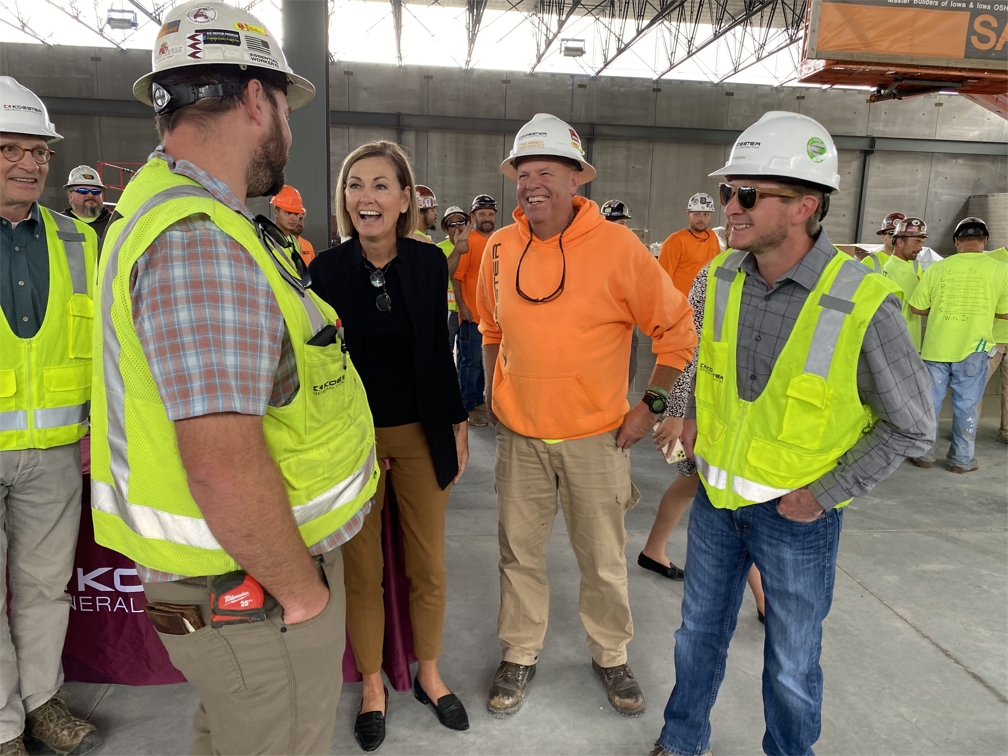 Koester Construction Company Team Members and Governor Kim Reynolds
