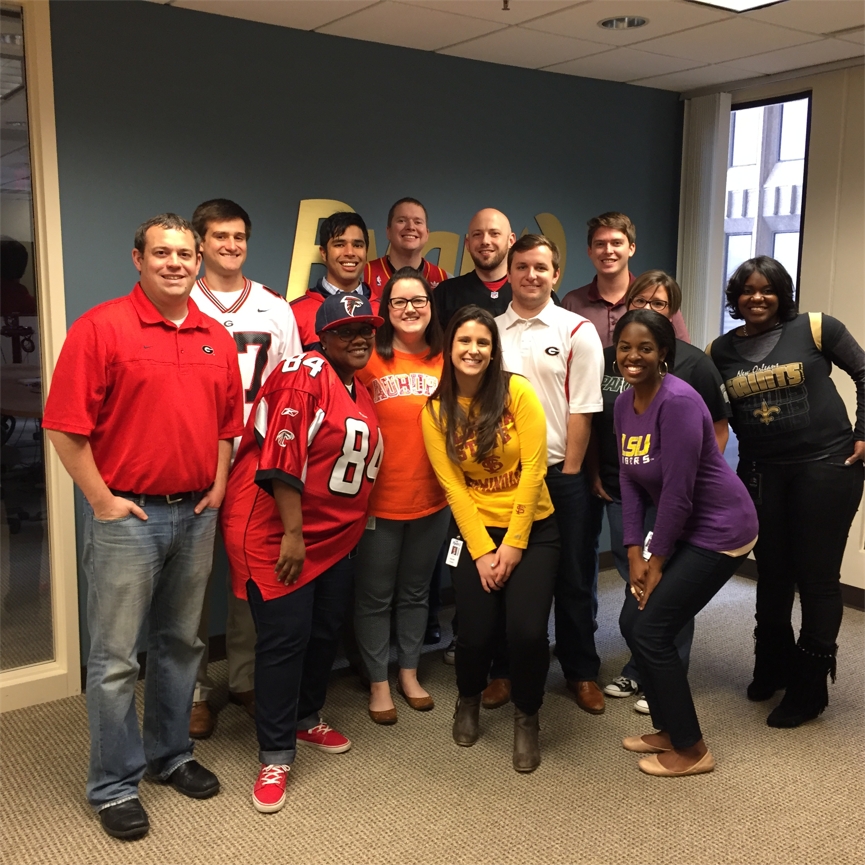 Ryan Atlanta Team Members enjoy Jersey Day (pre-Pandemic)