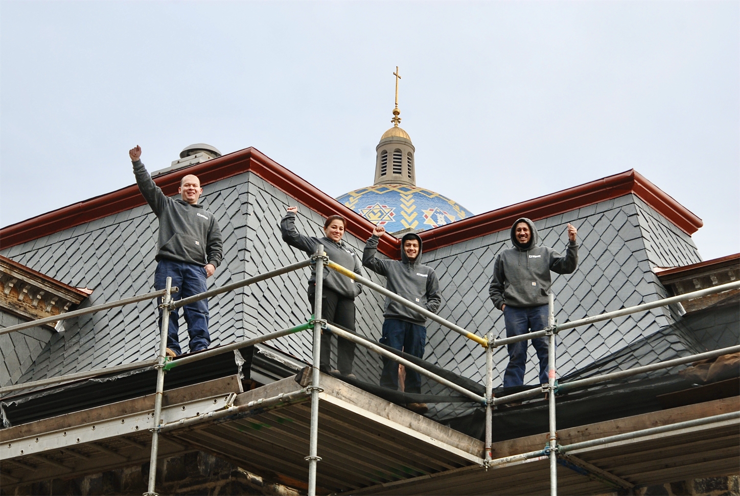 One of our skilled historic preservation crews working their magic.