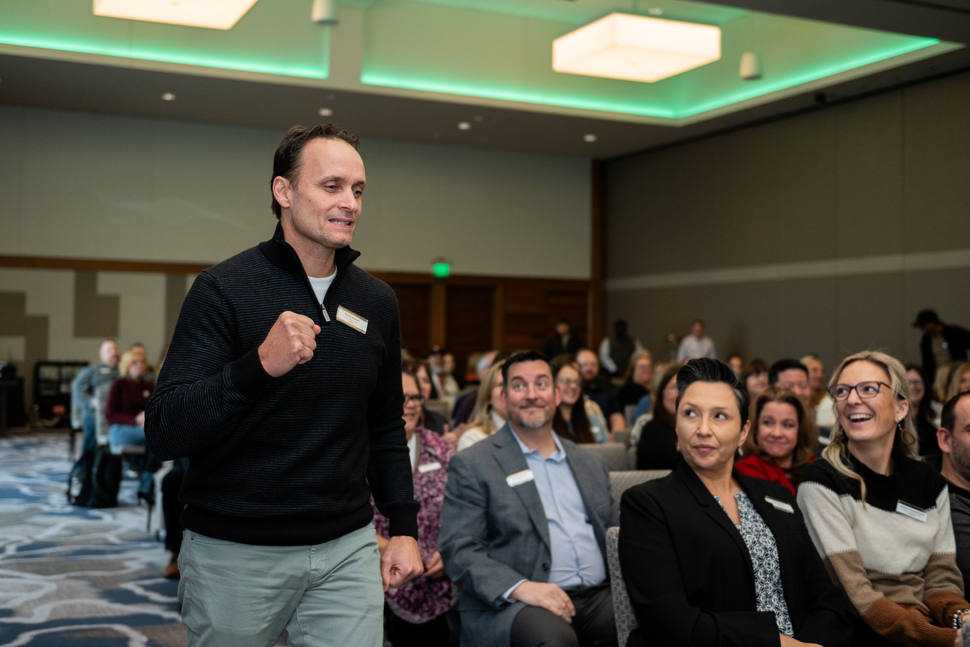 Sam Newell bringing the energy to Sales Rally.