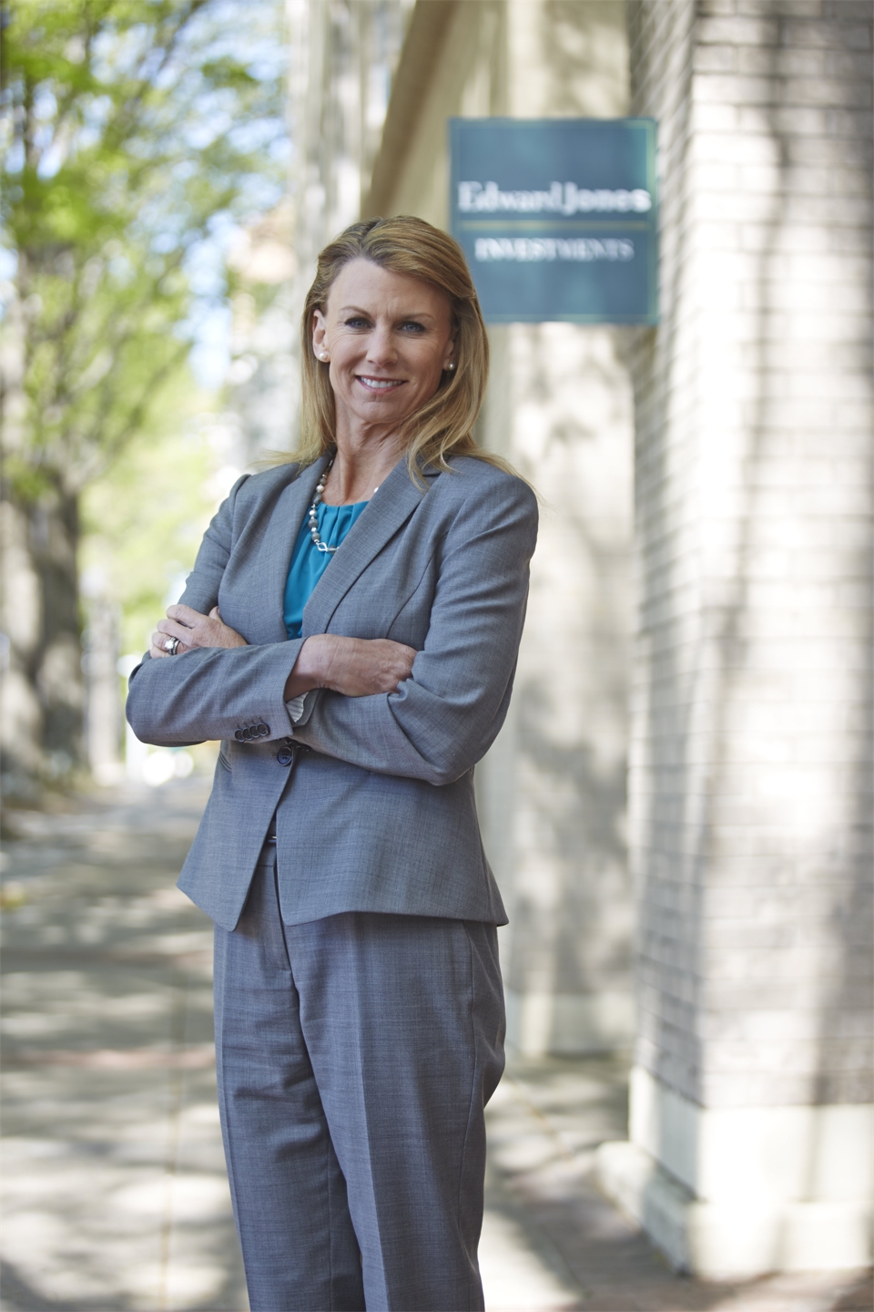 One of the firm's 19,000+ financial advisors outside her local branch office.