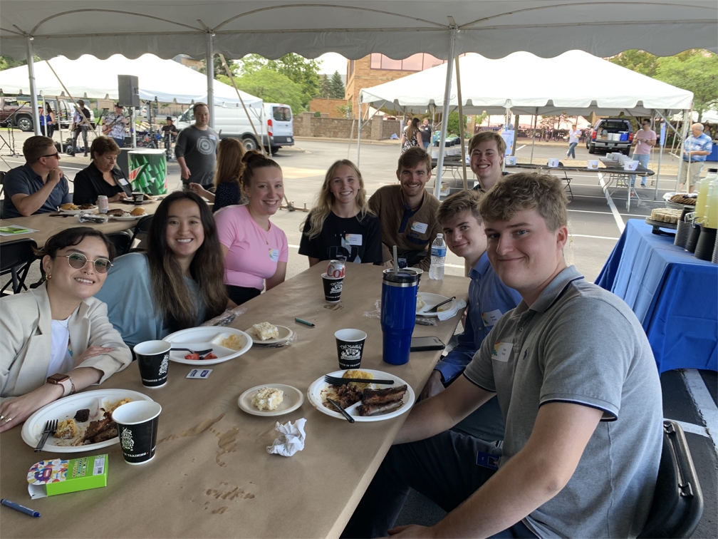 Our 2024 intern class at the company picnic.