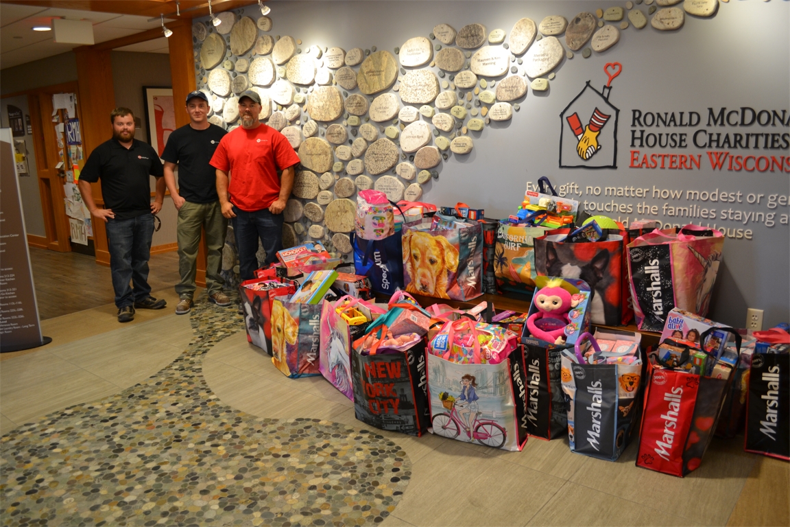 Circle donations to the children of the Ronald McDonald House of Wisconsin