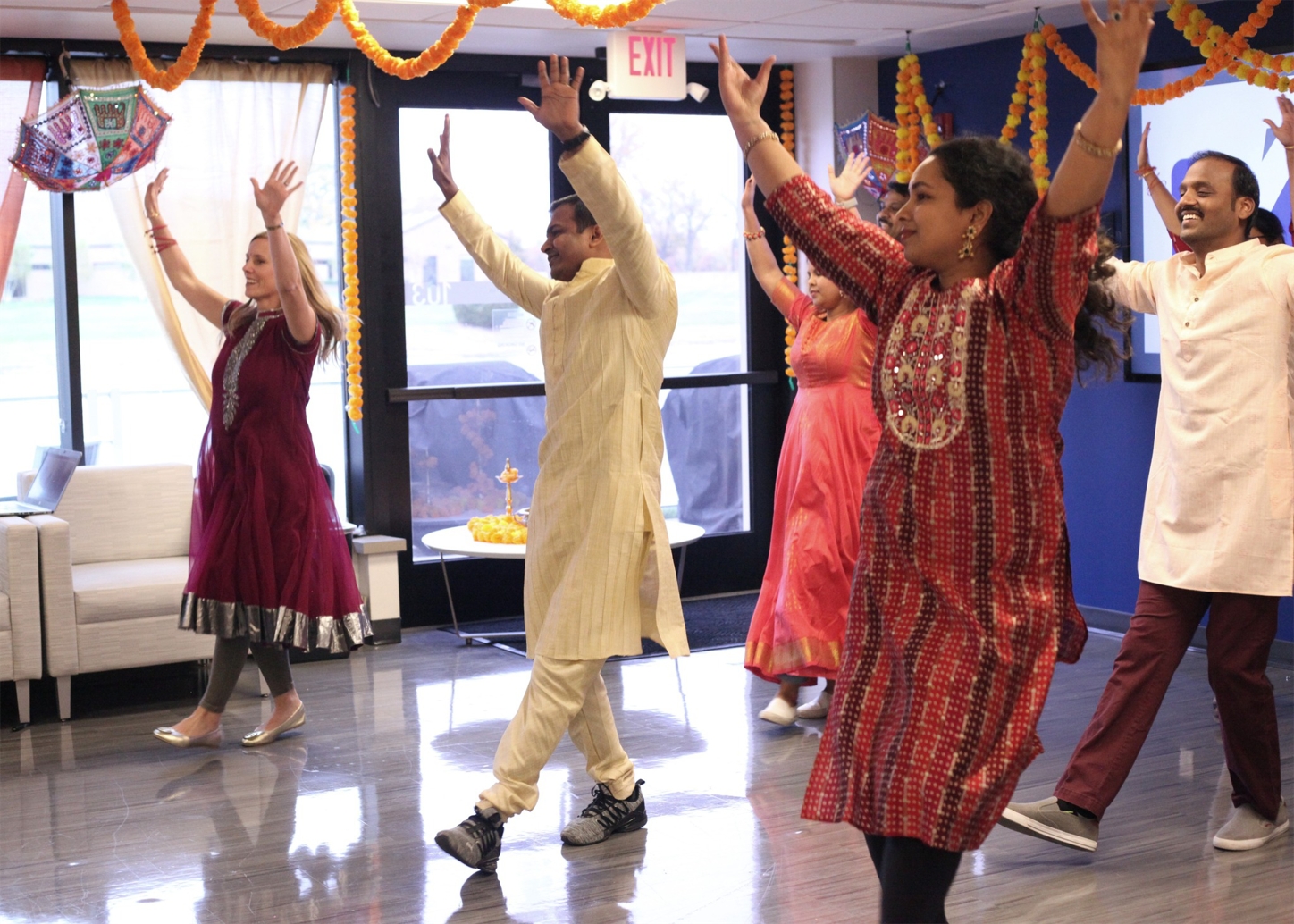In honor of Diwali, the Festival of Lights, our Corporate IT department hosted their own celebration, inviting other employees to join in, with music, games and food!