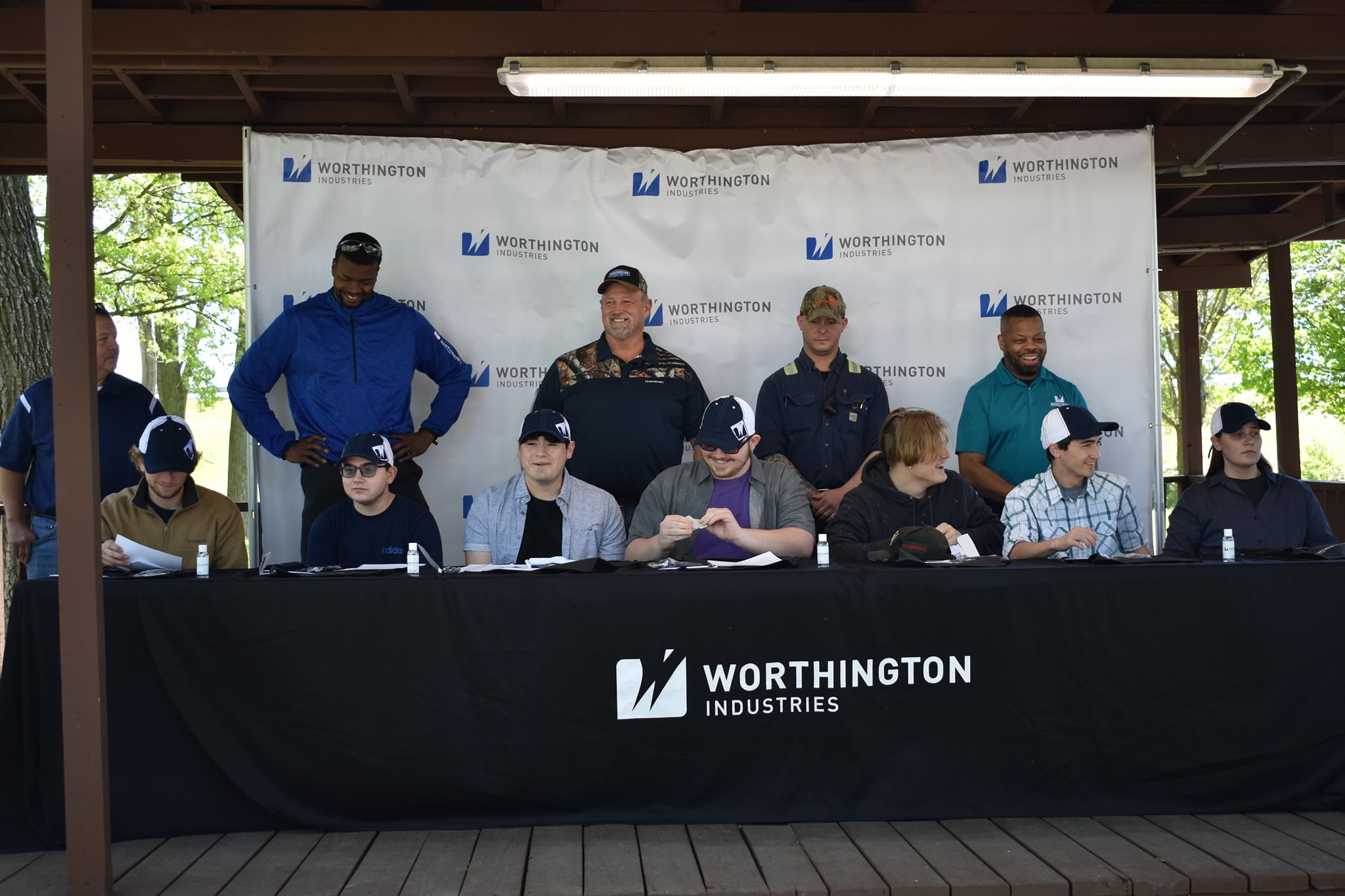 The Company’s Worthington Workforce Experience helps prepare interested high school seniors for roles in manufacturing, including on-the-job and classroom training. Here, this year’s program graduates are shown at our “signing day” where they were invited to join Worthington full-time upon graduation.