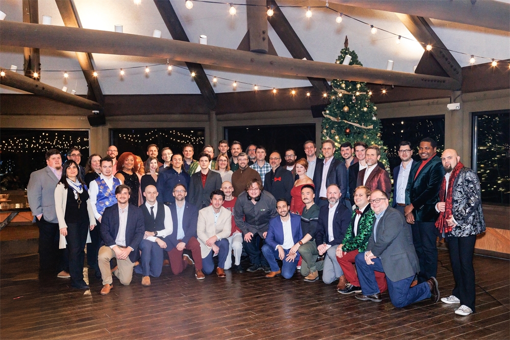 Capping off the year at the Integer holiday party.
