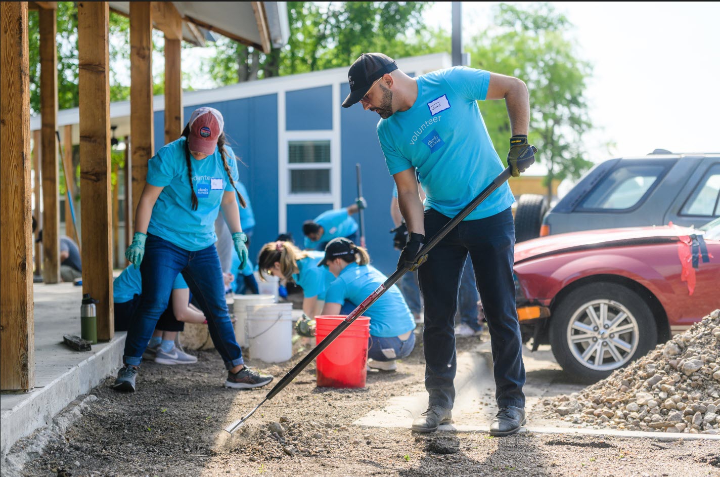 Schwab Volunteering in the Community