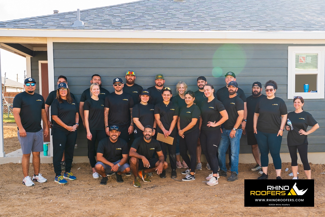 Rhino Roofers Team Volunteering with Habitat for Humanity