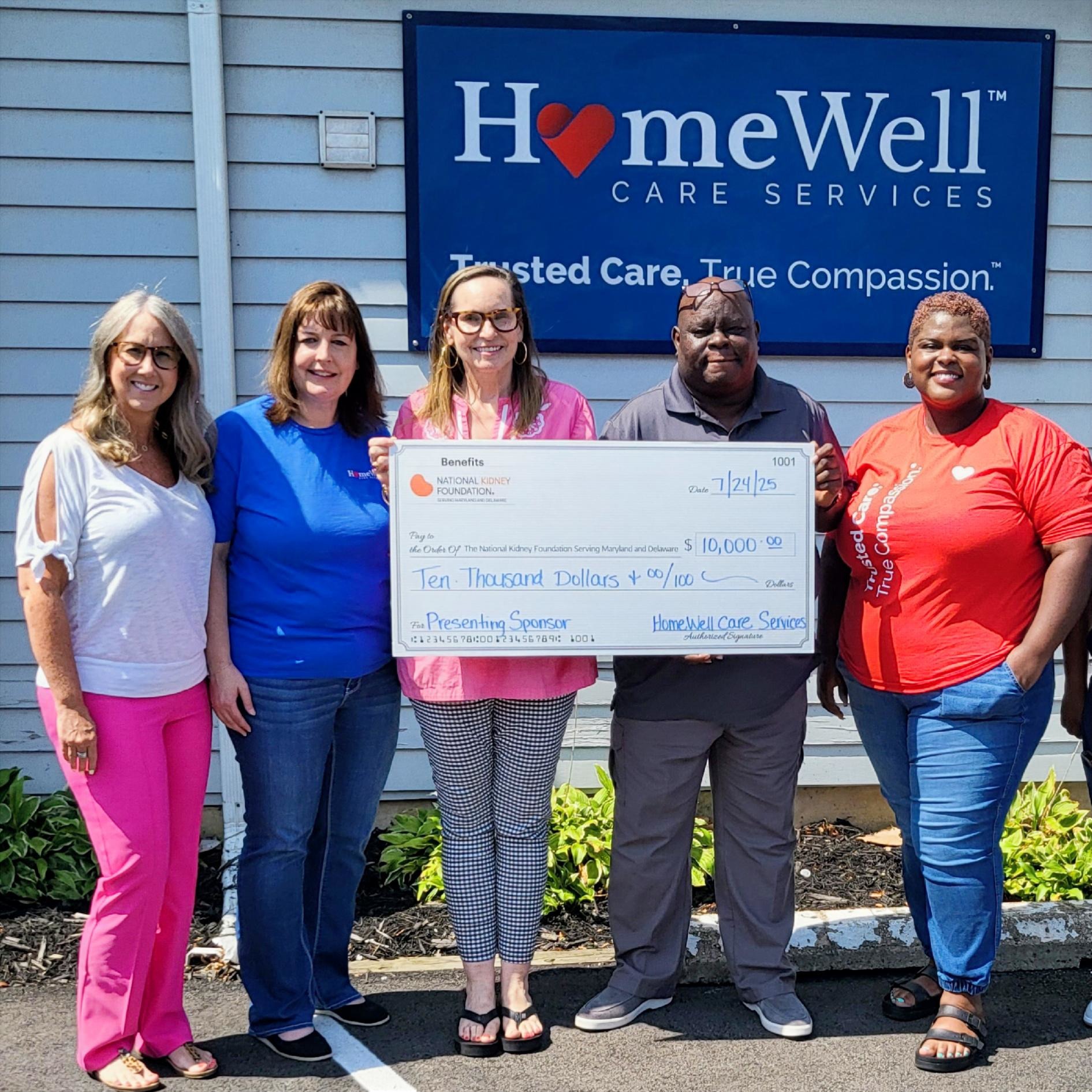 HomeWell and NKF 2025 Delaware Kidney Walk Check Presentation