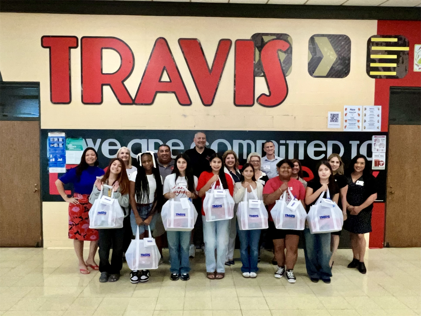 Girl;s golf team donation drive for Travis High.