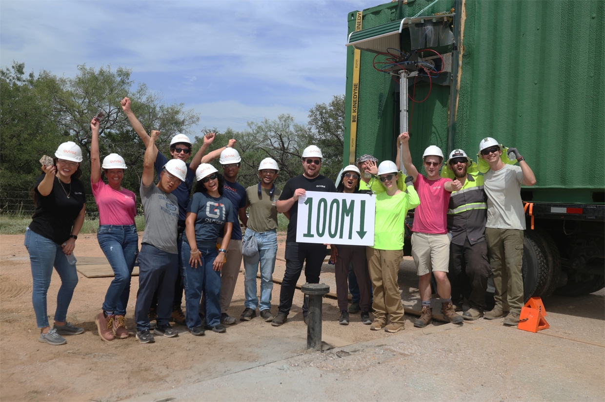 Quaise staff and interns celebrating a field testing milestone