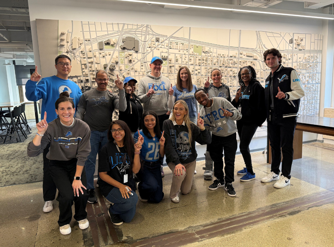 Detroit Lions spirit day at SmithGroup Detroit