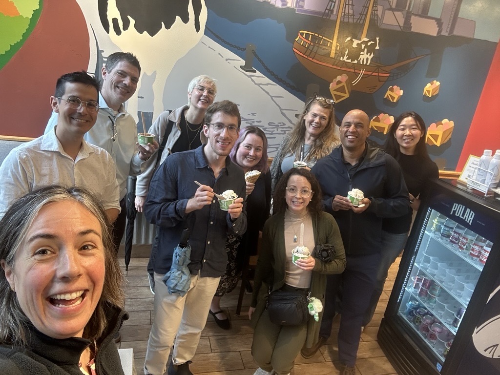 SmithGroup Boston colleagues connecting during ice cream happy hour