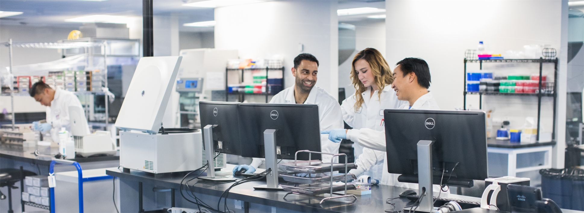 Ambry employees work in the Super Lab