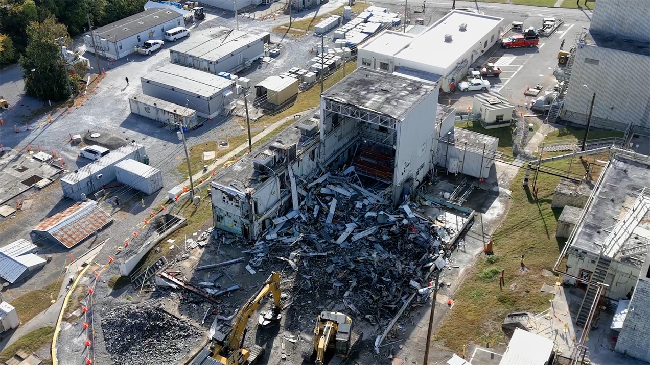 UCOR completed demolition of the Bulk Shielding Reactor, one of several reactor facilities UCOR is removing from the ORNL campus.