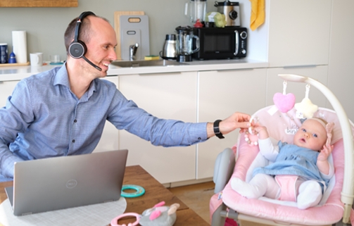 Dell Technologies team members working from home