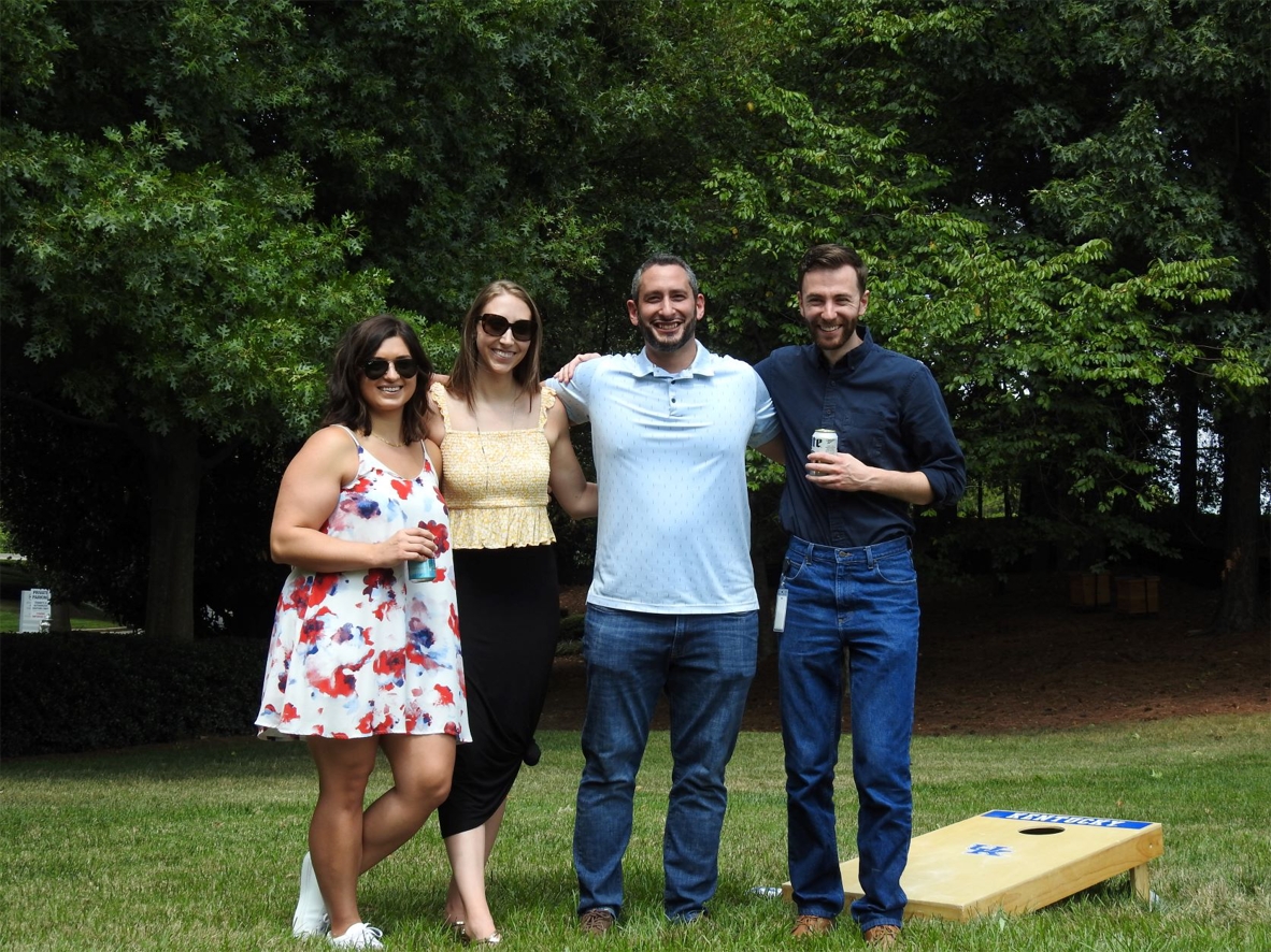 The Moore Colson team welcomes fall with an outdoor BBQ.