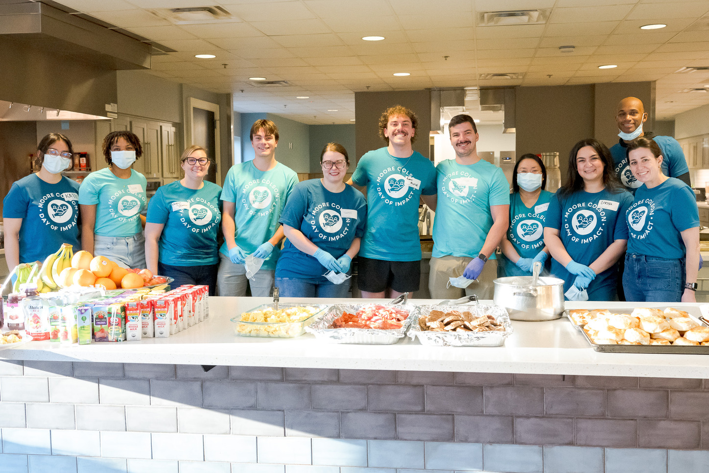 Moore Colson spent time at Ronald McDonald House Atlanta cooking and serving breakfast for families with hospitalized children.