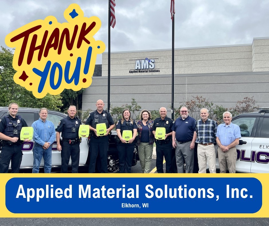 AMS donated 5 portable AED machines to the Elkhorn Police Department.jpg