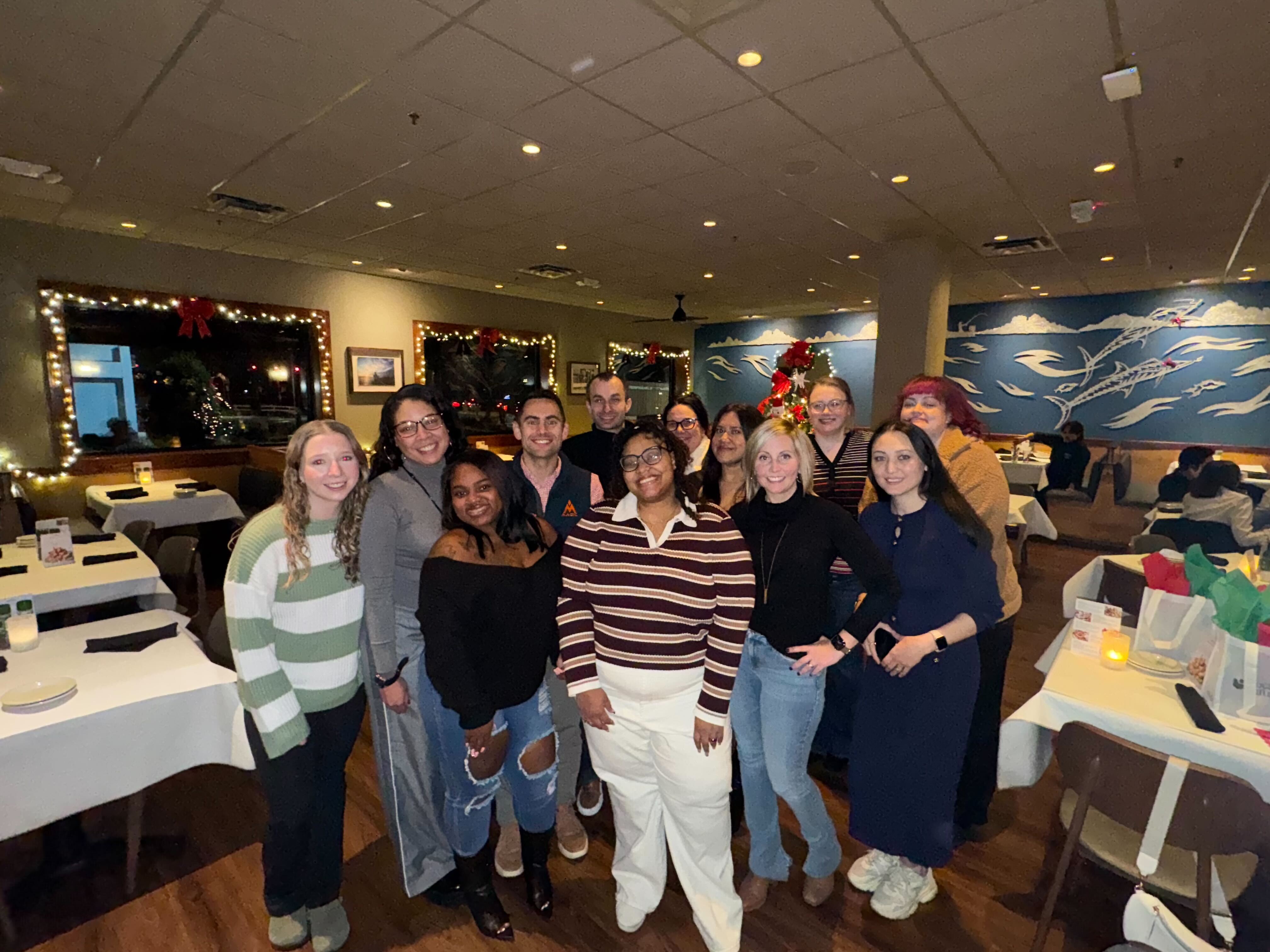 Employees out to dinner together