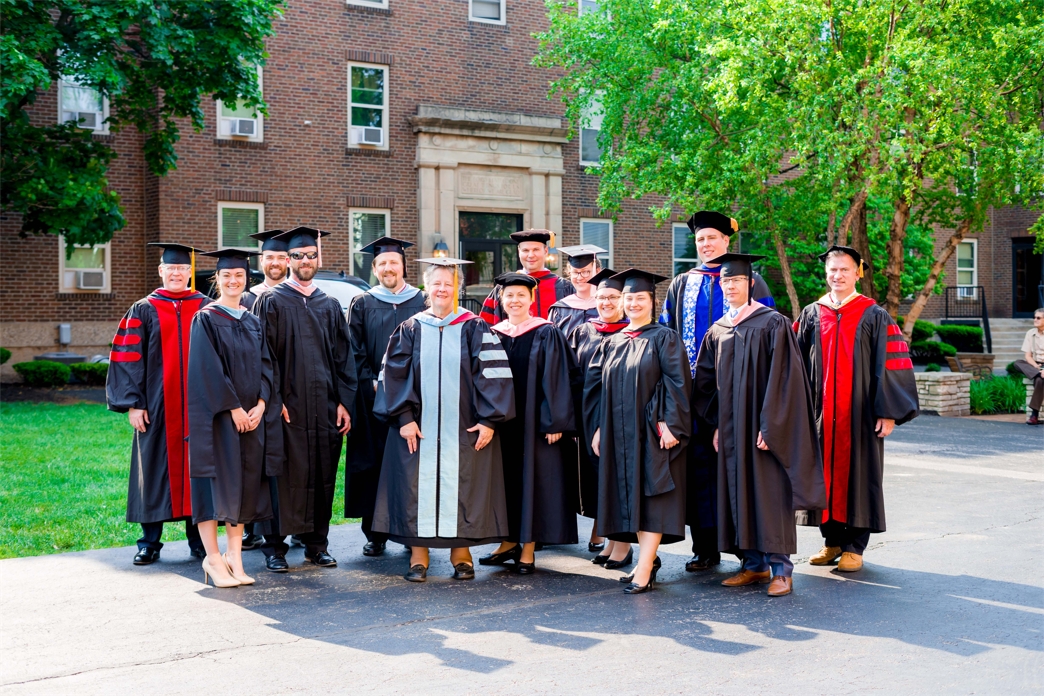 GBSC faculty gather for the college's commencement