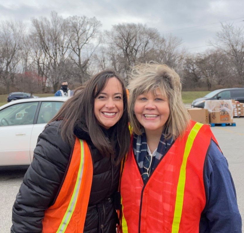 Employees from the Cleveland Region participated in a volunteering event for the Greater Cleveland Food Bank loading the cars of those in need with food necessities.