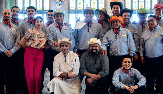 F&B staff dressed to the theme of Tasty Tuesday Taste of Mexico